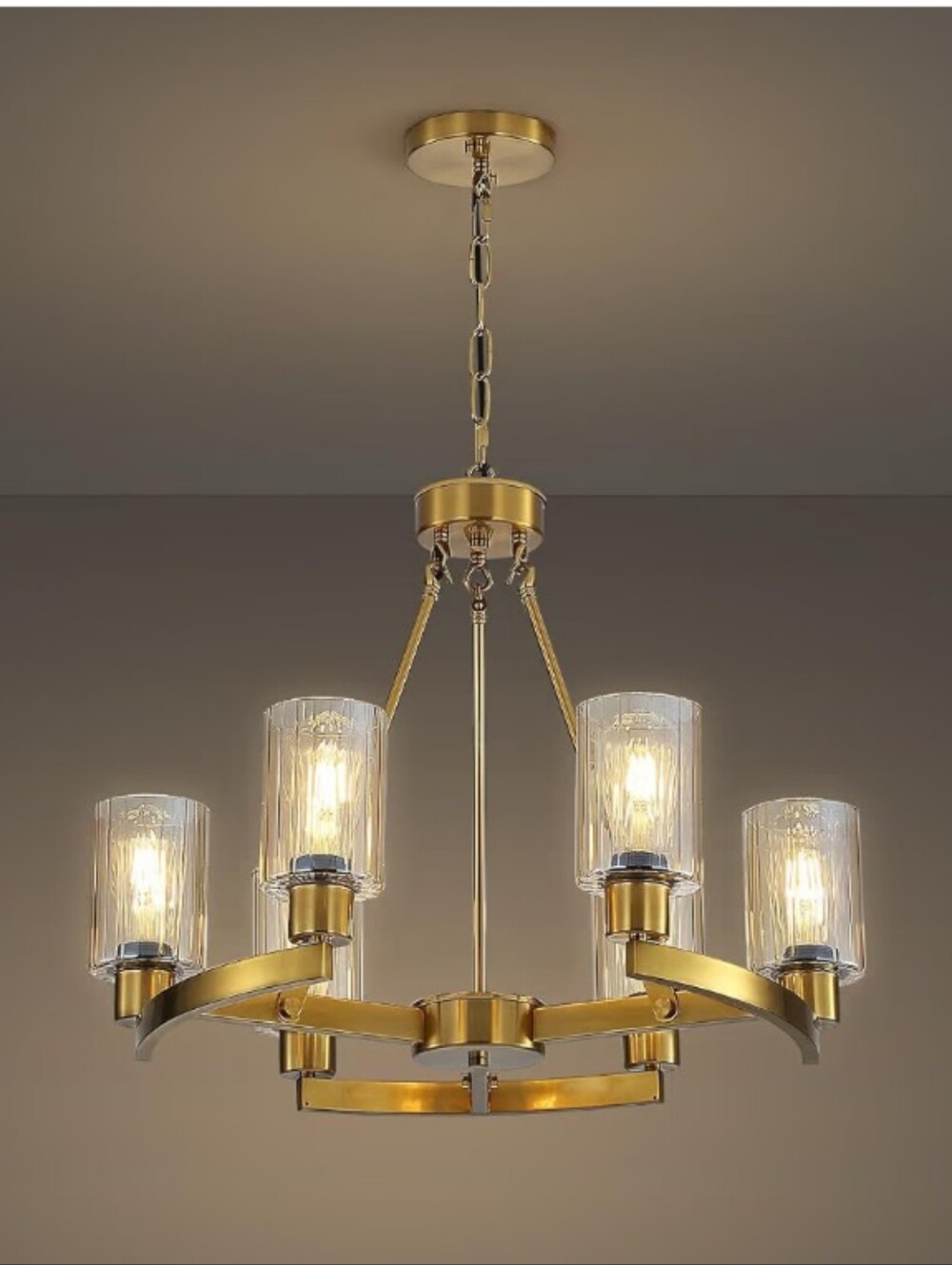 Virelite 6- Light Hexagonal Chandelier